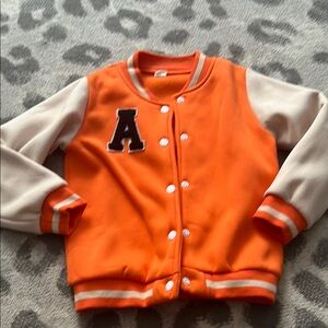 Orange Varsity Jacket for Kids